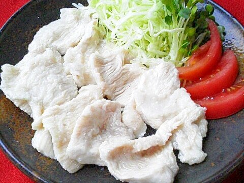 やわらかい♪鶏ムネ肉の冷しゃぶ